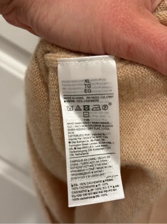 Banana Republic Luna Cashmere Sweater Top XL Sandstorm - Picture 4 of 5